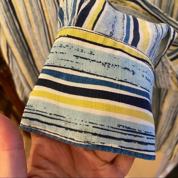 TOMMY BAHAMA Men 100% Linen Striped Buttoned Long Sleeve Shirt Size XL - Picture 7 of 12